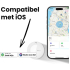 4 Pack - MiTag van MiLi & Leather case / werkt met Apple® Find My 