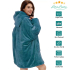 LITA - one size Hoodie Snuggie Fleece Deken Mouwen Extra groot - Diverse Kleren 