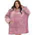 LITA - one size Hoodie Snuggie Fleece Deken Mouwen Extra groot - Diverse Kleren 