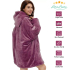 LITA - one size Hoodie Snuggie Fleece Deken Mouwen Extra groot - Diverse Kleren 