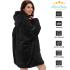 LITA - one size Hoodie Snuggie Fleece Deken Mouwen Extra groot - Diverse Kleren 