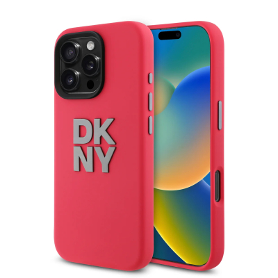 DKNY iPhone 16 pro MAX UNIEK kleuren patroon - Metalen letters Geïnspireerd op de Hermes KELLY BACK