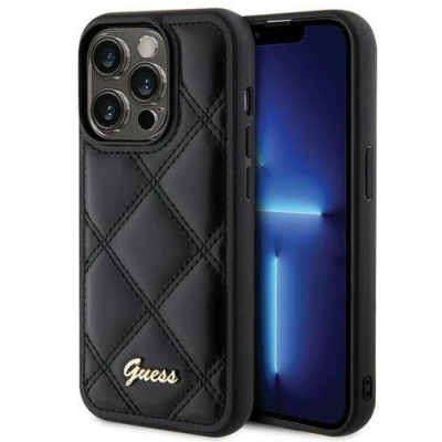 iPhone 16  - GUESS Diamond Quilted Puffer Case - Black