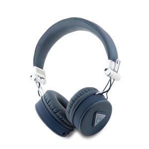 Guess Script Logo ENC draadloze headset hoofdtelefoon - BLAUW 