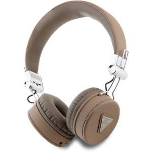 Guess Script Logo ENC draadloze headset hoofdtelefoon - BRUIN