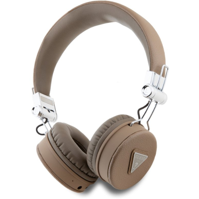 Guess Script Logo ENC draadloze headset hoofdtelefoon - BRUIN