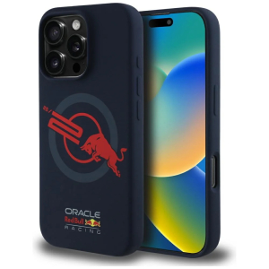 iPhone 16 Pro Red Bull MagSafe Case Lining hoesje Navy Blue