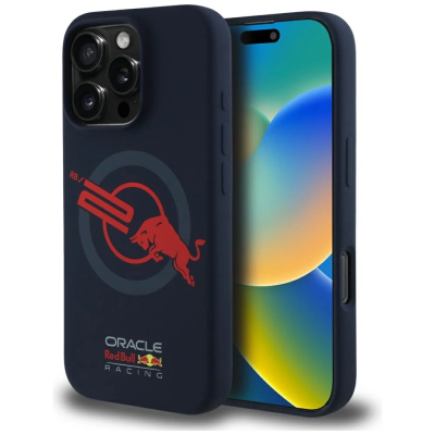 iPhone 16 Pro Red Bull MagSafe Case Lining hoesje Navy Blue