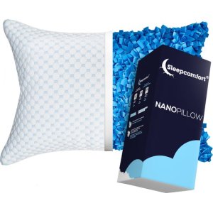 NanoPillow Hoofdkussen met Afstelbaar Design & Verkoeling Nano Technologie - Hoofdkussen voorkomt nek en rug klachten