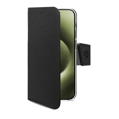 iPhone 16 Serie - Celly SlimFit hoesje - Wally/leer - Zwart 