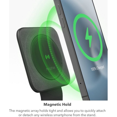 mophie Snap+ Wireless Stand Bureauhouder - Geschikt voor MagSafe Snelladen - Zwart