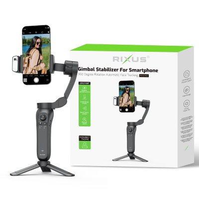 Gimbal AI Tracker - Rixus RXSF43 Smooth Steady Face Tracking For Vlog, Video, Tik Tok And Live Video