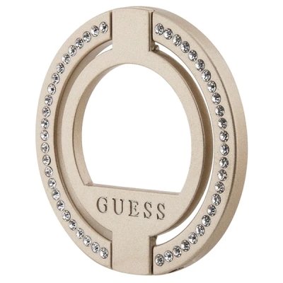 Gratis verzending Guess Rhinestone Magsafe Ring/Stand - Goud