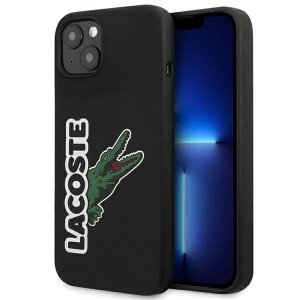 iPhone 15 Lacoste Crocodil silicone hoesje - zwart
