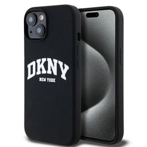 iPhone 13 14 15 - DKNY Silicone Arch Logo Back Case / Hoesje - MagSafe Compatible.....