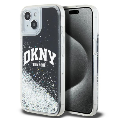 iPhone 15 Pro - DKNY Hardcase Liquid Glitter Big Logo