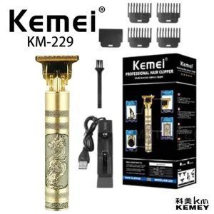 Kemei Vintage Barber Professionele - Baardtrimmer Titaniumlegering mes 