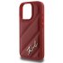 iPhone 16 Karl Lagerfeld - K-Signature Gewatteerd Hoesje met metalen LOGO - Rood 