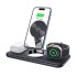 Rixus Wireless stand 3in1 iPhone Airpods & Apple Watch Qi2 - Qi-Gecertificeerd Made For Apple Magsafe
