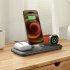 Rixus Wireless stand 3in1 iPhone Airpods & Apple Watch Qi2 - Qi-Gecertificeerd Made For Apple Magsafe